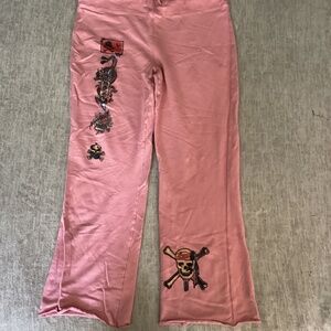 Disney Pirates of the Caribbean Pink Sweatpants Large